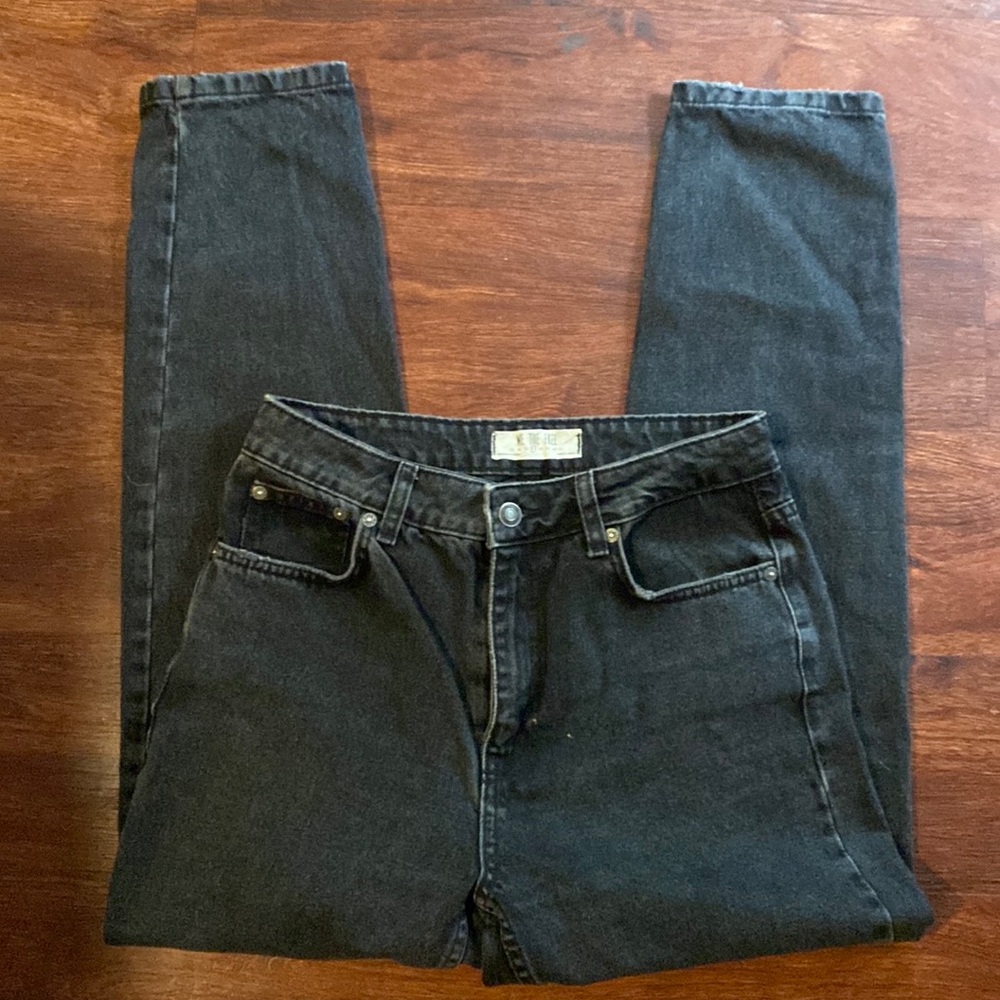 We the Free by FREE PEOPLE Dakota Straight Leg Pitch Black Denim Jeans Size 27